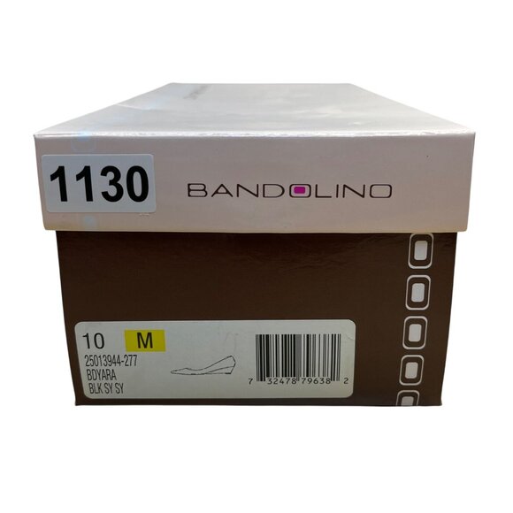 Bandolino Women’s Black Faux Patent Leather Yara Wedge Pumps Size 10M - Picture 10 of 11